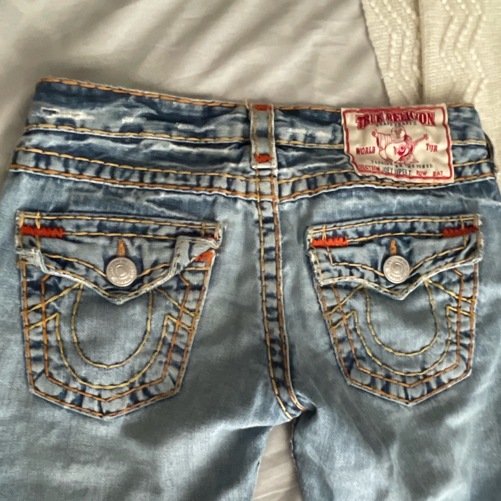 low rise vintage true religion jeans